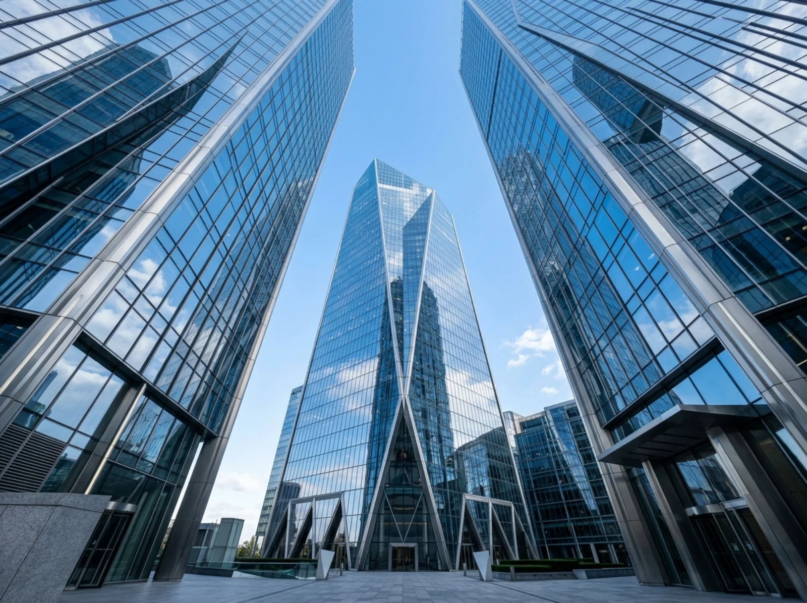 Modern commercial towers representing Bytenza's enterprise technology focus
