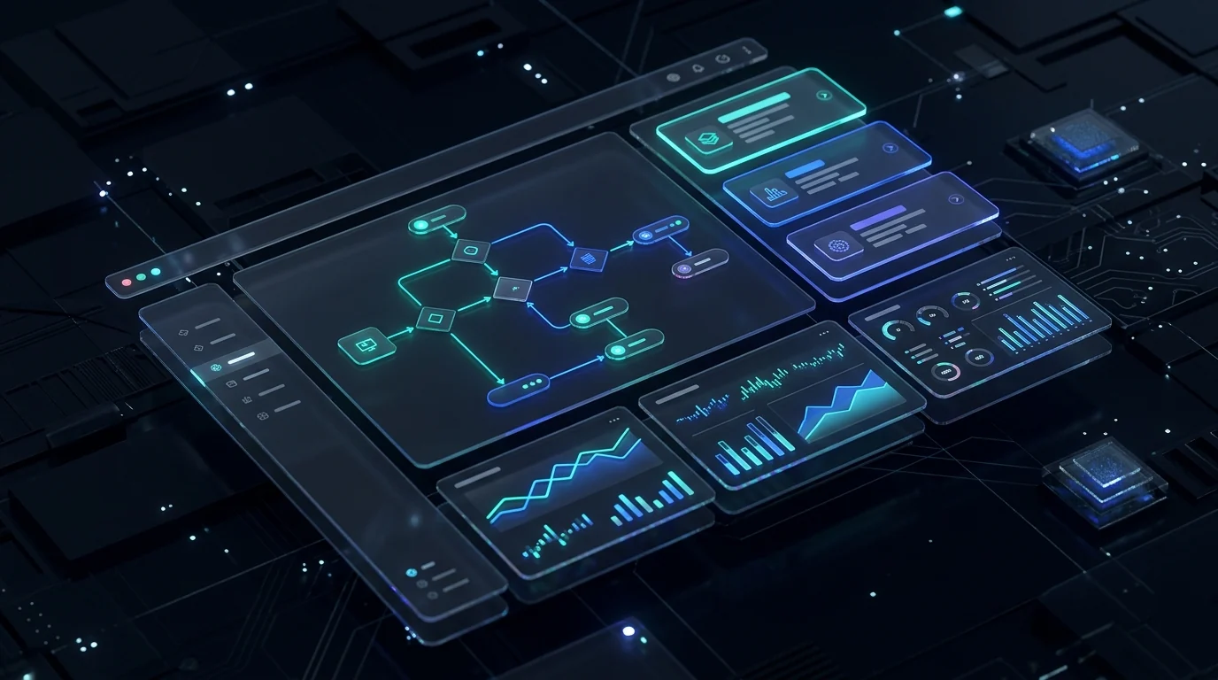 Working business software application with embedded contextual intelligence and workflow automation